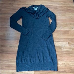 Max Studio cowl neck long sleeve gray dress, M